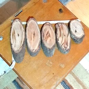 5 discs wood pieces for crafts